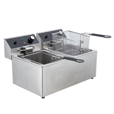 COZONY 3600W Commercial Deep Fryer, Stainless Steel Double Basket Countertop Frying Machine with Temperature Control | Target
