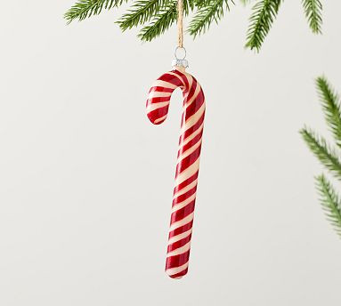 Glass Candy Cane Ornament | Pottery Barn (US)