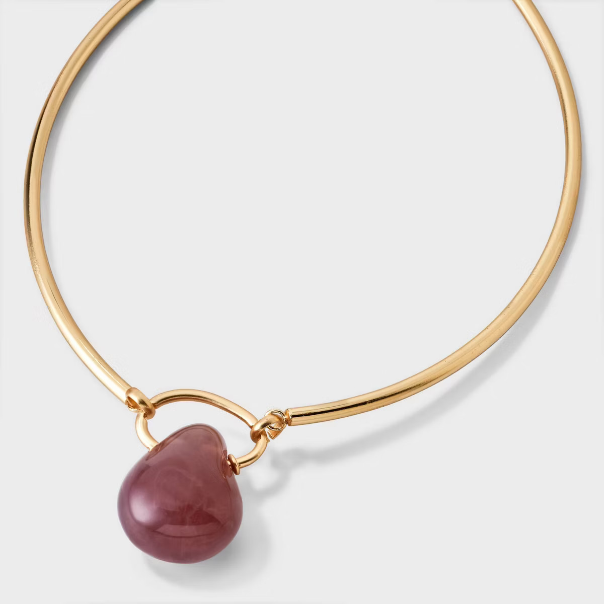 Collar Necklace with Hinged Pendant - A New Day™ Pink | Target