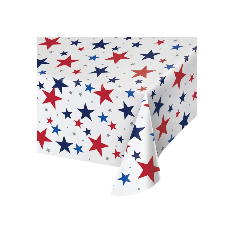 Patriotic Tablecloth | 4th of July Tablecloth - 4th of July Party Supply - Memorial Day Party - R... | Etsy (US)