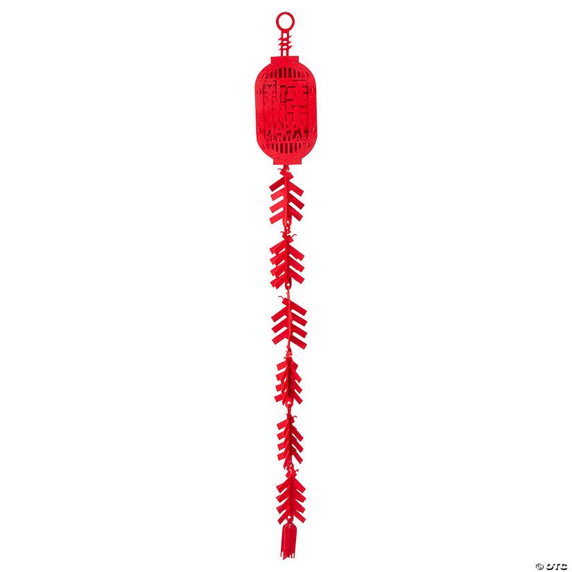 Chinese New Year Firecracker Felt String Lantern | Oriental Trading Company