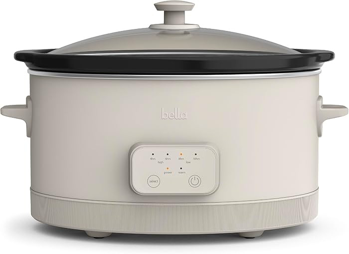 bella 6.0 Qt Programmable Slow Cooker, Ceramic Nonstick Coating, Adjustable Temperature & Cooking... | Amazon (US)