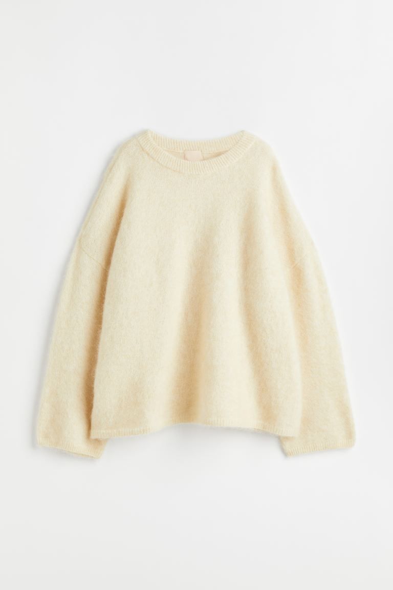 Mohair-blend jumper - Cream - Ladies | H&M GB | H&M (UK, MY, IN, SG, PH, TW, HK, KR)
