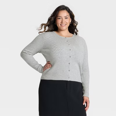 Women's Ribbed Cuff Cardigan - A New Day™ | Target