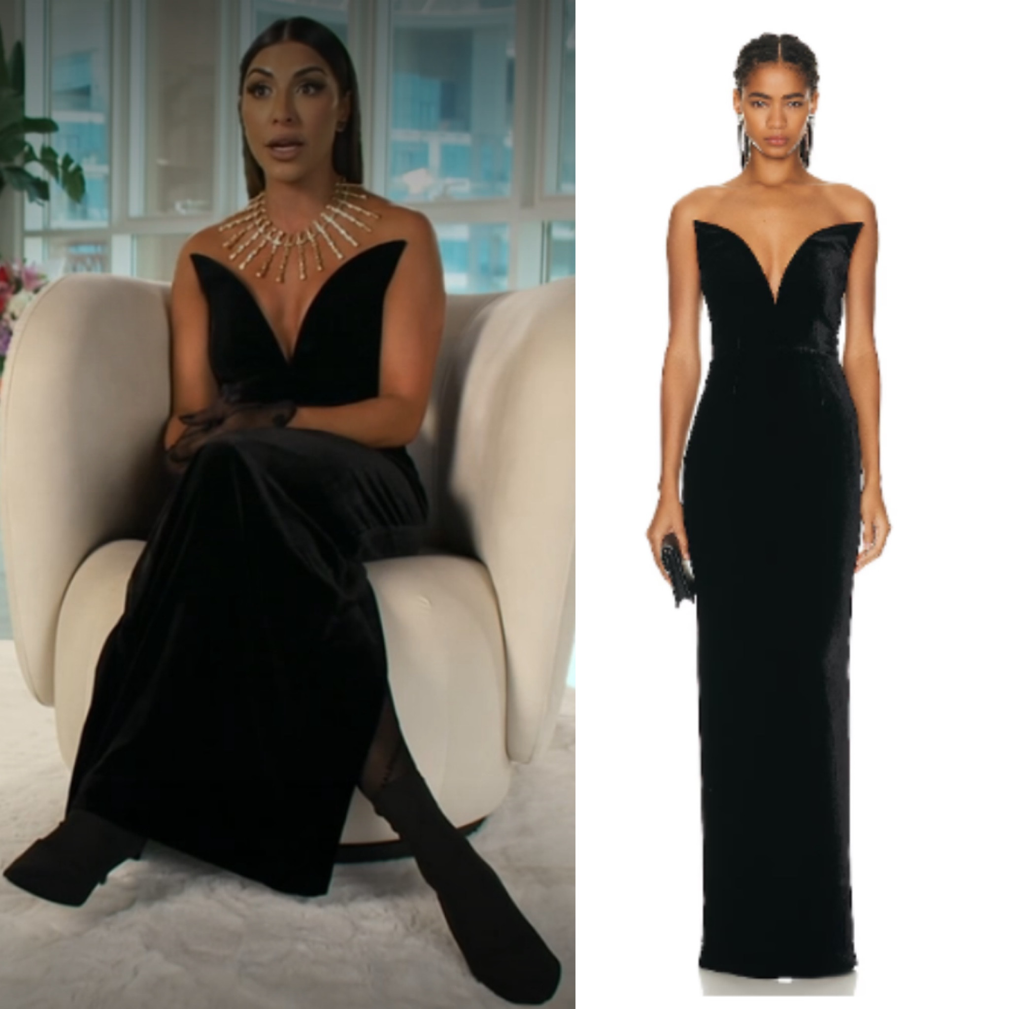 Taleen Marie’s Black Velvet Confessional Gown