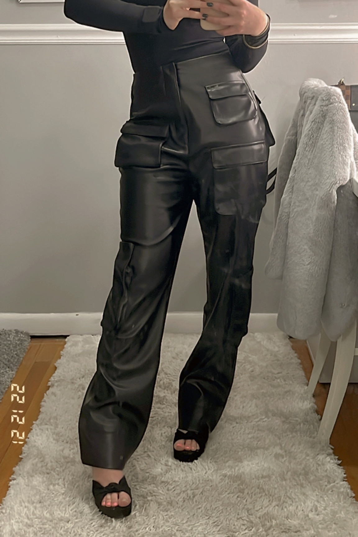 #VEGAN leather #cargo pants 
Got so many compliments on these. 

#LTKunder100 #LTKstyletip #LTKFind