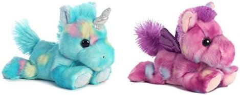 Bundle of 2 Aurora 7" Stuffed Beanbag Animals - Blueberry Ripple Unicorn & Tutti Frutti Pegasus | Amazon (US)