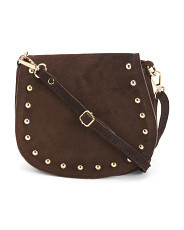 Made In Italy Suede Studded Crossbody | Handbags | Marshalls | Marshalls