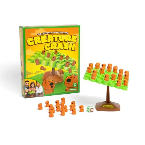 Creature Crash by Relatable, The Capybara Balancing Game, Great Kids Games and Family Game Night Essentials, Includes 49 Capybaras, 1 Balancing Board, 1 Pillar Base, 1 Die, and Instructions | Amazon (US)