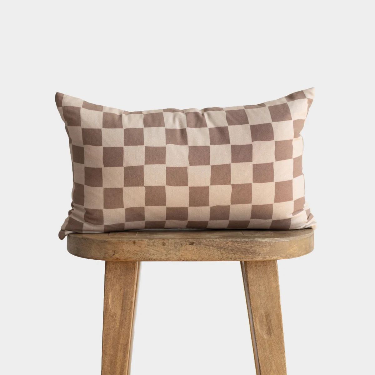 Tan + Brown Checkered 12 x 20" | Woven Nook