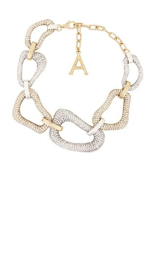 Crystal Link Necklace in Antique Gold & Antique Silver | Revolve Clothing (Global)