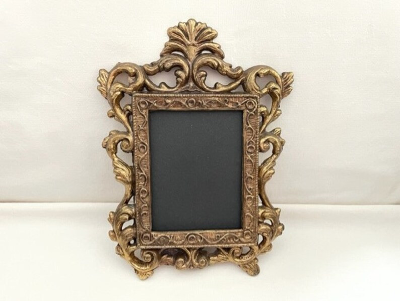 Vintage Brass Picture Frame - Etsy | Etsy (US)