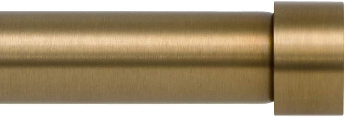 Ivilon Drapery Window Curtain Rod - End Cap Style Design 1 Inch Pole. 72 to 144 Inch Color Warm Gold | Amazon (US)