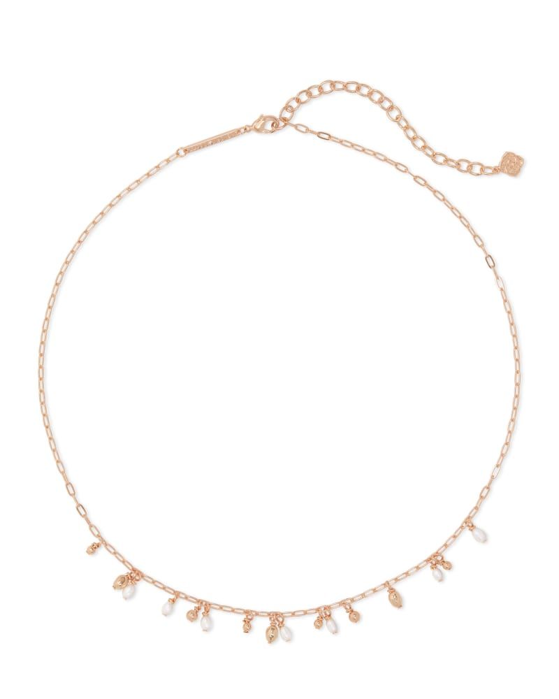 Mollie Rose Gold Choker Necklace in White Pearl | Kendra Scott