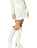 Show Me Your Mumu Women's Ridley Ruffle Skirt, Cream Cable Knit, Medium | Amazon (US)