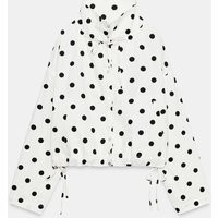 Zara - Polka Dot Jacket - Vanilla-Black - Xl - Woman | Zara US