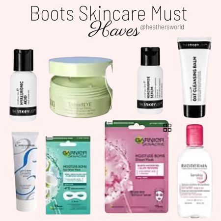 My skincare must haves from Boots 
Includes my favourite oat cleansing balm from The Inky List, hyluronic acid, garnier face mask, bioderma, pixi eye gels 




#LTKunder50 #LTKbeauty #LTKunder100