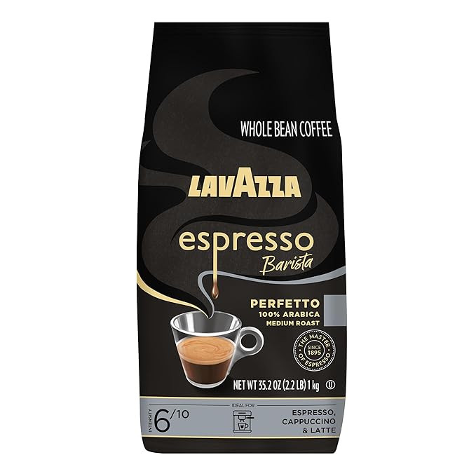Lavazza Espresso Barista Perfetto Whole Bean Coffee 100% Arabica, Medium Espresso Roast, 2.2LB Ba... | Amazon (US)