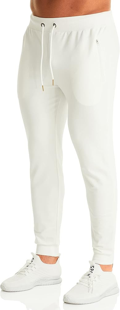 OuBER Men's Gym Jogger Pants Slim Fit Workout Running Sweatpants with Zipper Pockets | Amazon (US)