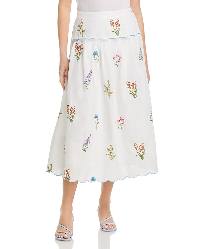 Aqua Scallop Midi Skirt - Exclusive | Bloomingdale's (US)