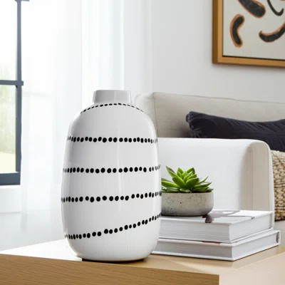 Modern Stoneware Ceramic Vase with Contemporary Design - Decorative Versatile Accent Piece for Stylish Interiors | Wayfair North America
