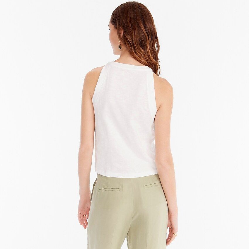 '90s cropped organic slub cotton tank | J.Crew US