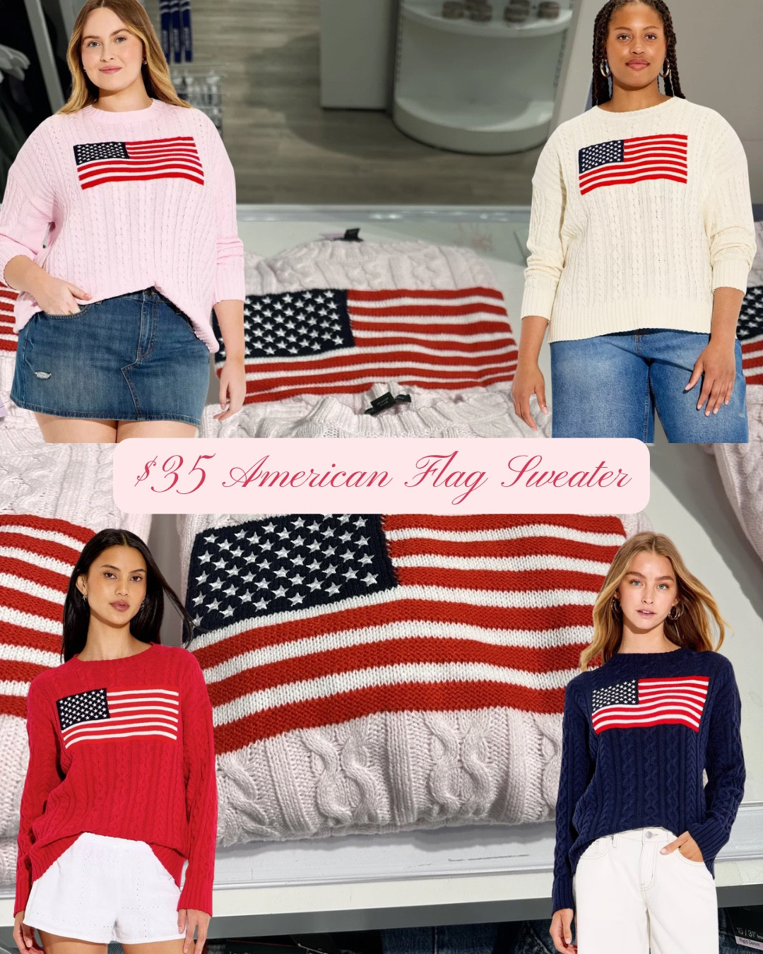 Red white + blue but make it chic 🇺🇸

Target women’s finds that are equal parts festive + wearable. Outfits for BBQs beach days + everything in between. All under budget + so good for the 4th. Linked for you 🤍

4th of July outfit ideas / patriotic outfits / 4th of July style / American flag sweater under $50 / American flag / flag sweater / Target finds / Target haul / Target shopping / Americana style / Memorial Day / Labor Day 