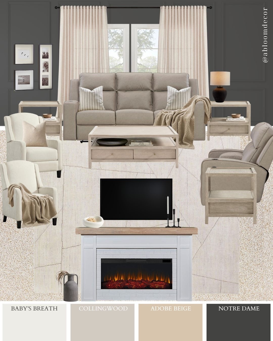 Trying to figure out how to style around a fireplace and TV combo? This living room makeover puts them together in a way that still feels warm and intentional.

#LTKHome