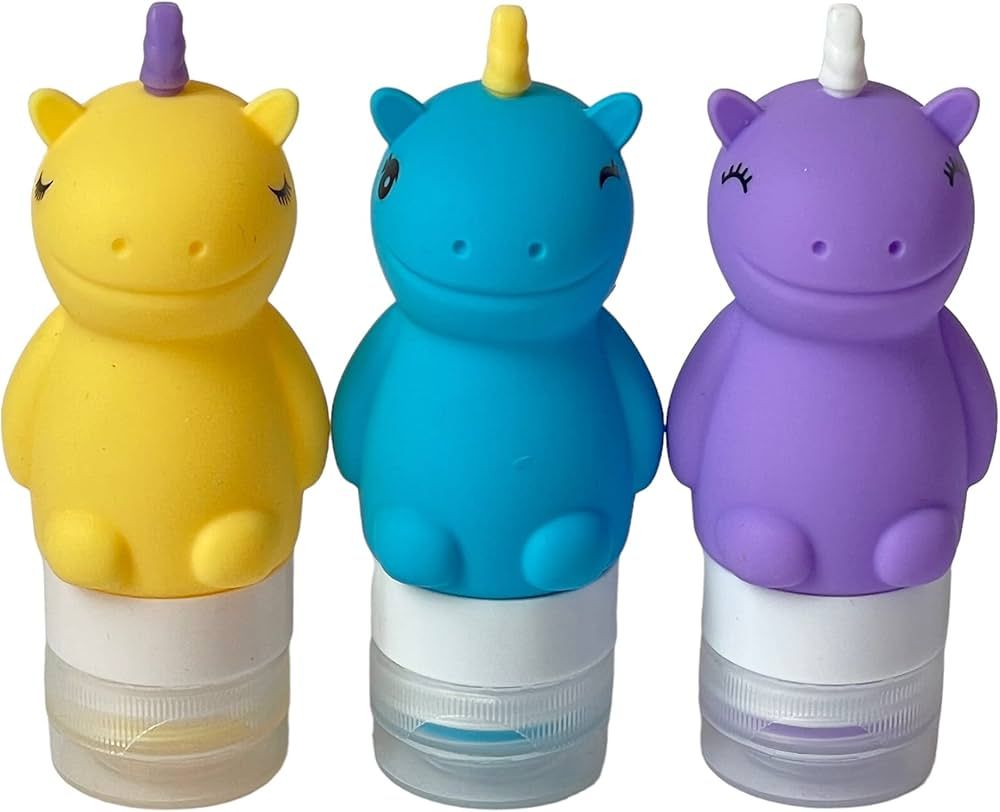Yumbox Silicone Condiment Squeeze Bottles (Unicorns) Set of 3 Leakproof Dressing bottles | Amazon (US)