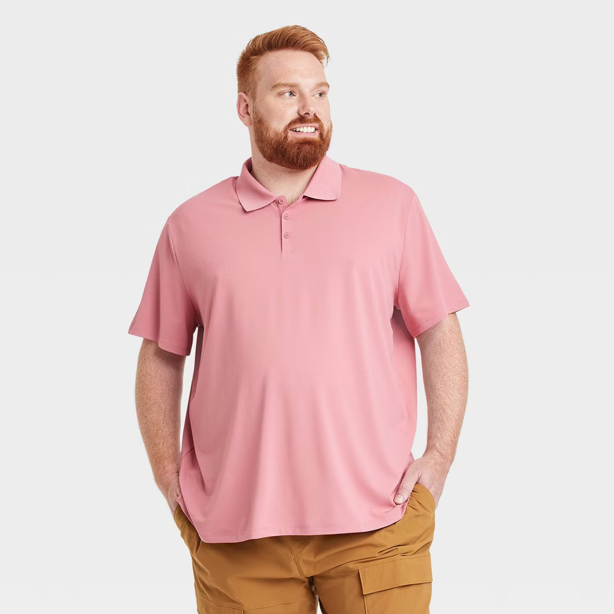 Men's Textured Polo Shirt - All In Motion™ | Target