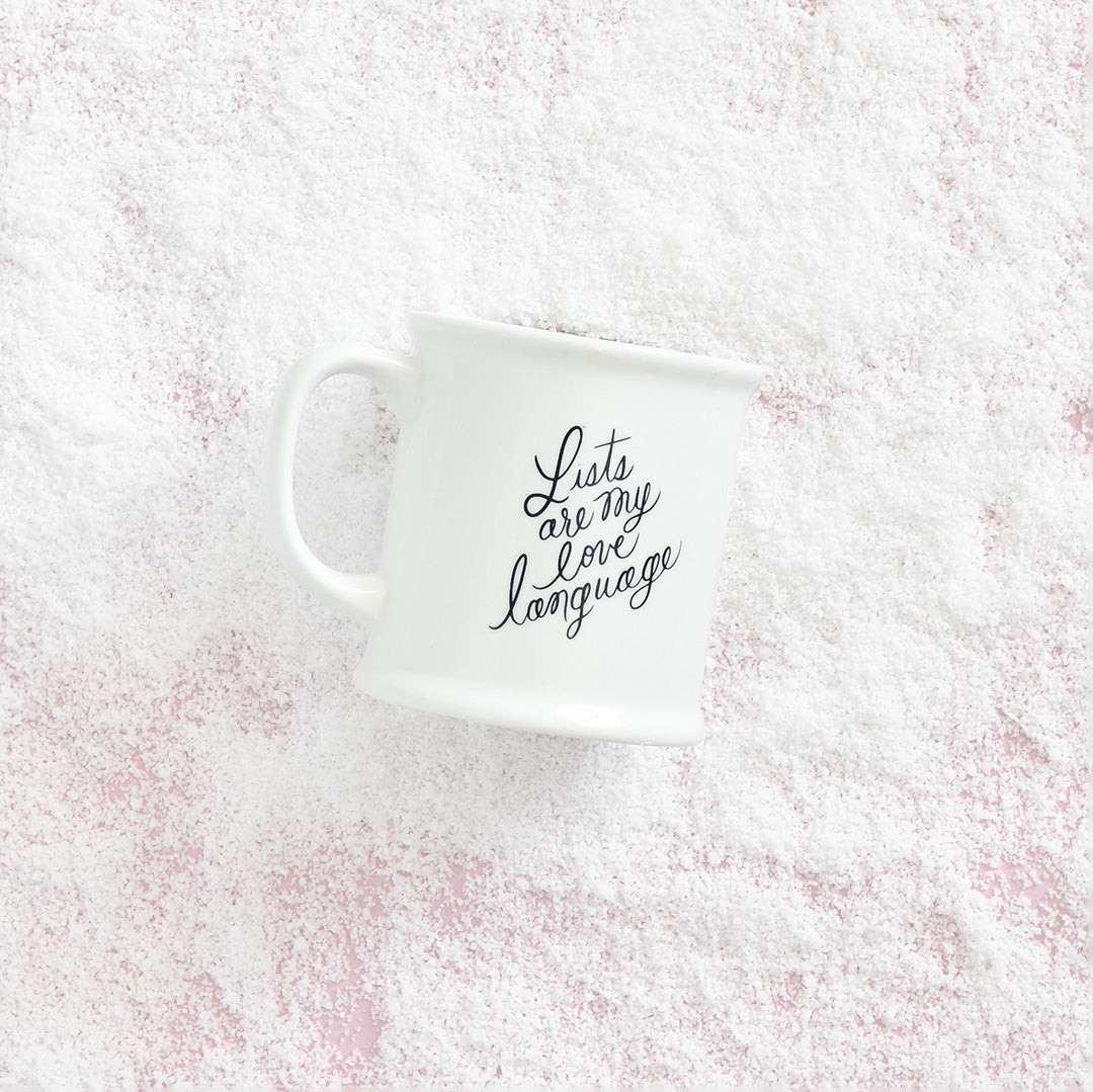 Mug, Lists Are My Love Language | Simplified