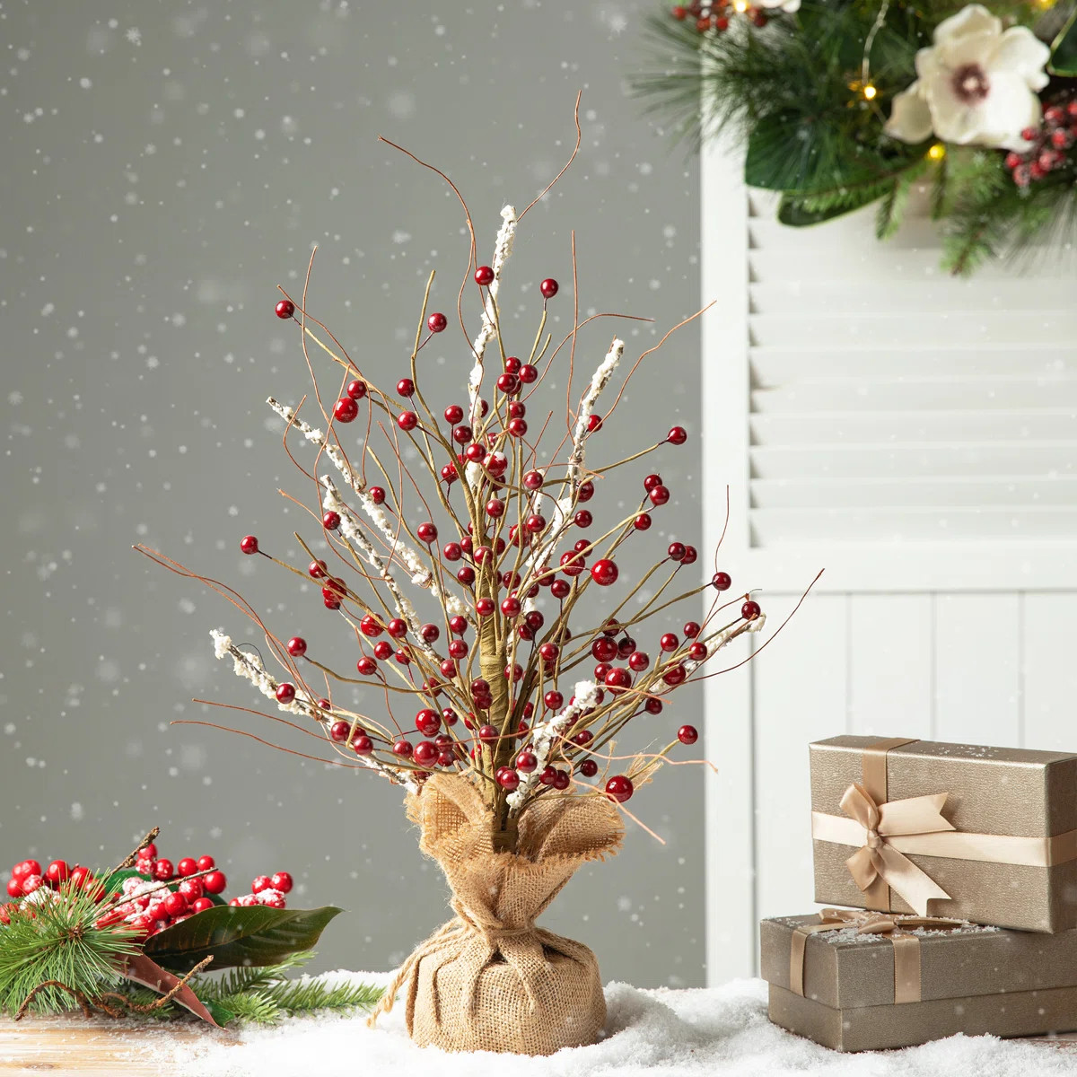 Christmas Floral Table Tree Décor | Wayfair North America