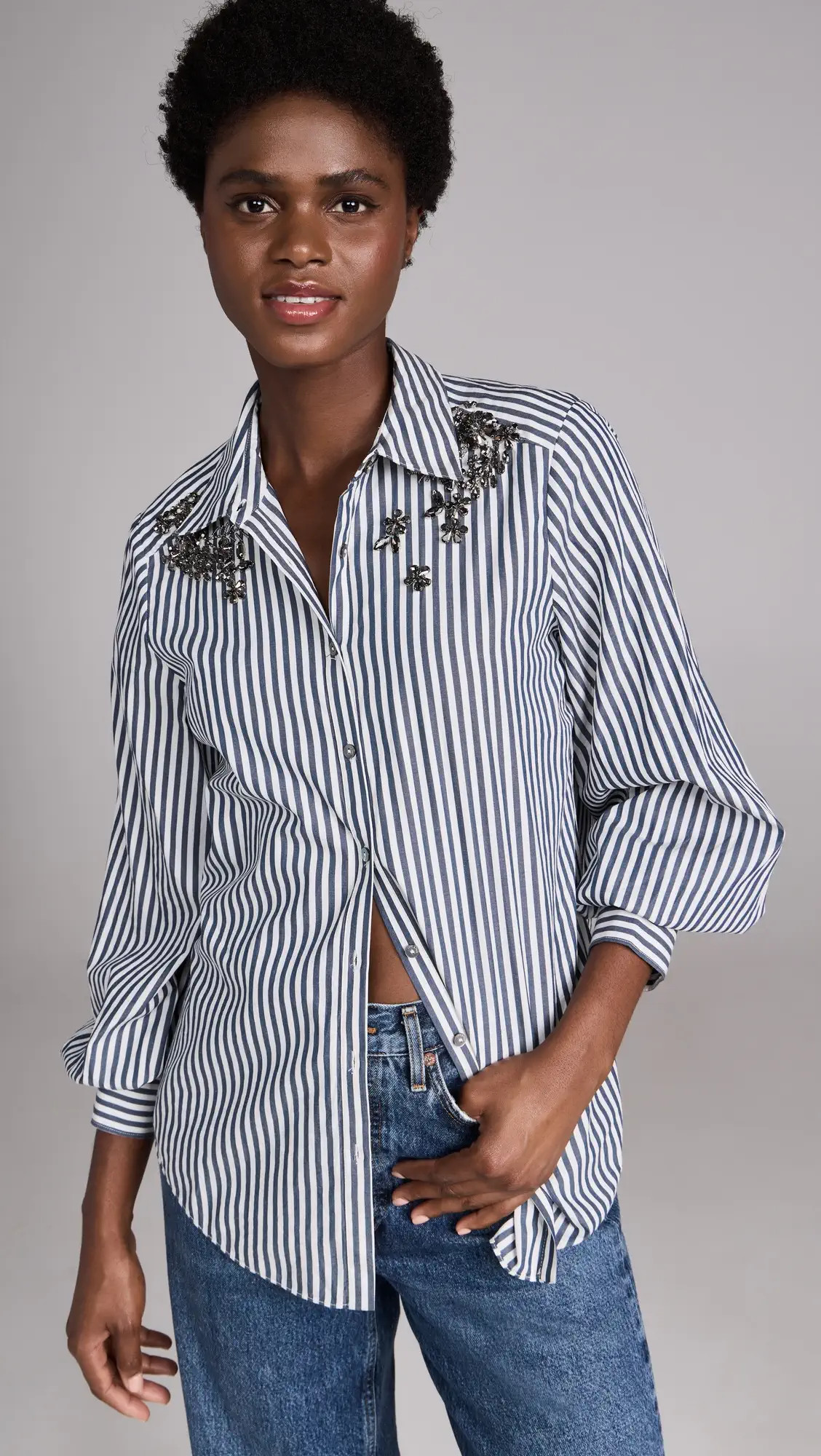 Cinq à Sept Crystal Ivy Stripe Kandice Top | Shopbop | Shopbop