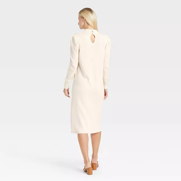 Women's Puff Long Sleeve Sweater Dress - Who What Wear™ | Target