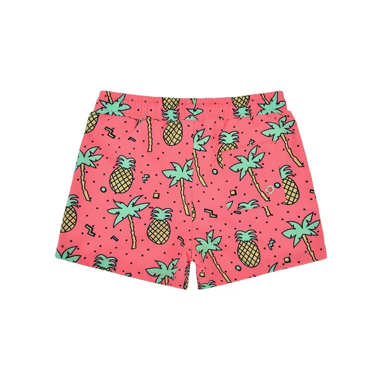 Toddler Boys Swim Trunks Quick Dry Boys Swim Shorts with Mesh Liner Beach Boys Bathing Suit Pink ... | Walmart (US)