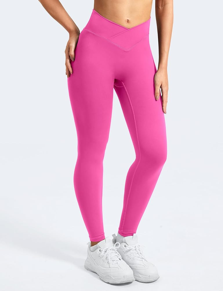 YEOREO Leggings for Women Hidden Scrunch High Waisted Yoga Pants V Cross Tummy Control Craze Comp... | Amazon (US)