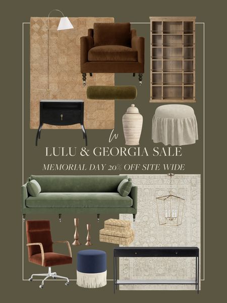 The Lulu & Georgia Memorial Day sale has started early! Everything is 20% off site wide right now through Monday. I adore the mix of traditional silhouettes with more modern textiles and finishes on these pieces. We have and love this desk chair too! 

#LTKStyleTip #LTKSaleAlert #LTKHome