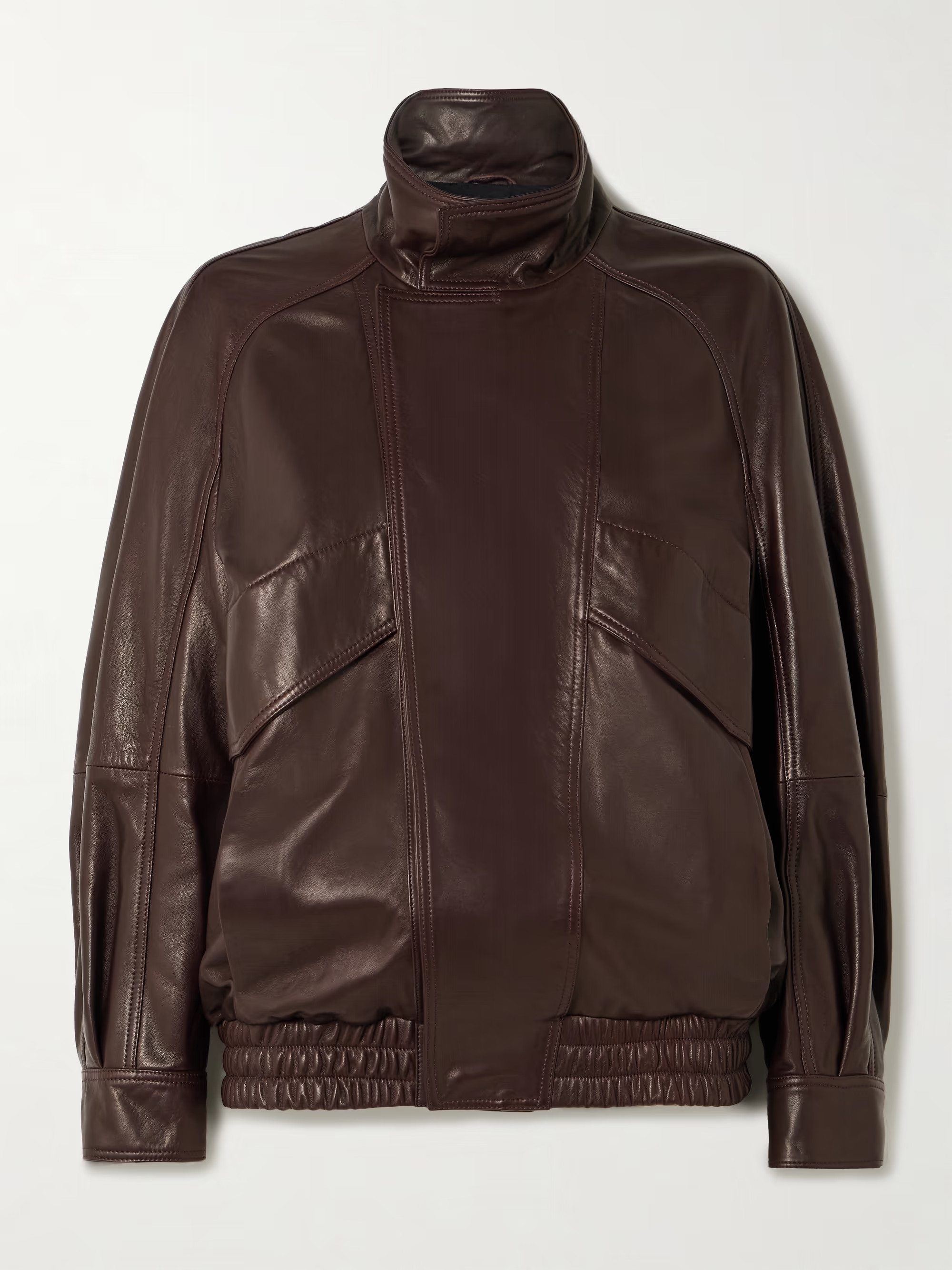 Ariste oversized paneled leather jacket | NET-A-PORTER (US)