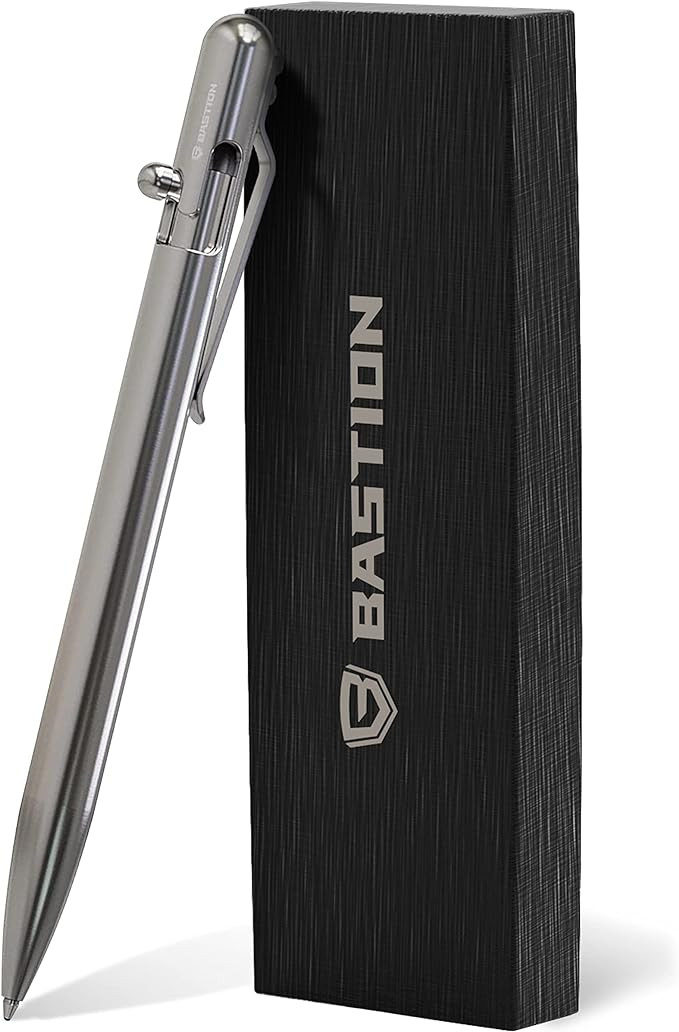 BASTION® Luxury Slim Bolt Action Pen, Durable EDC Pen with Fine Tip, Professional Ballpoint Pen ... | Amazon (US)