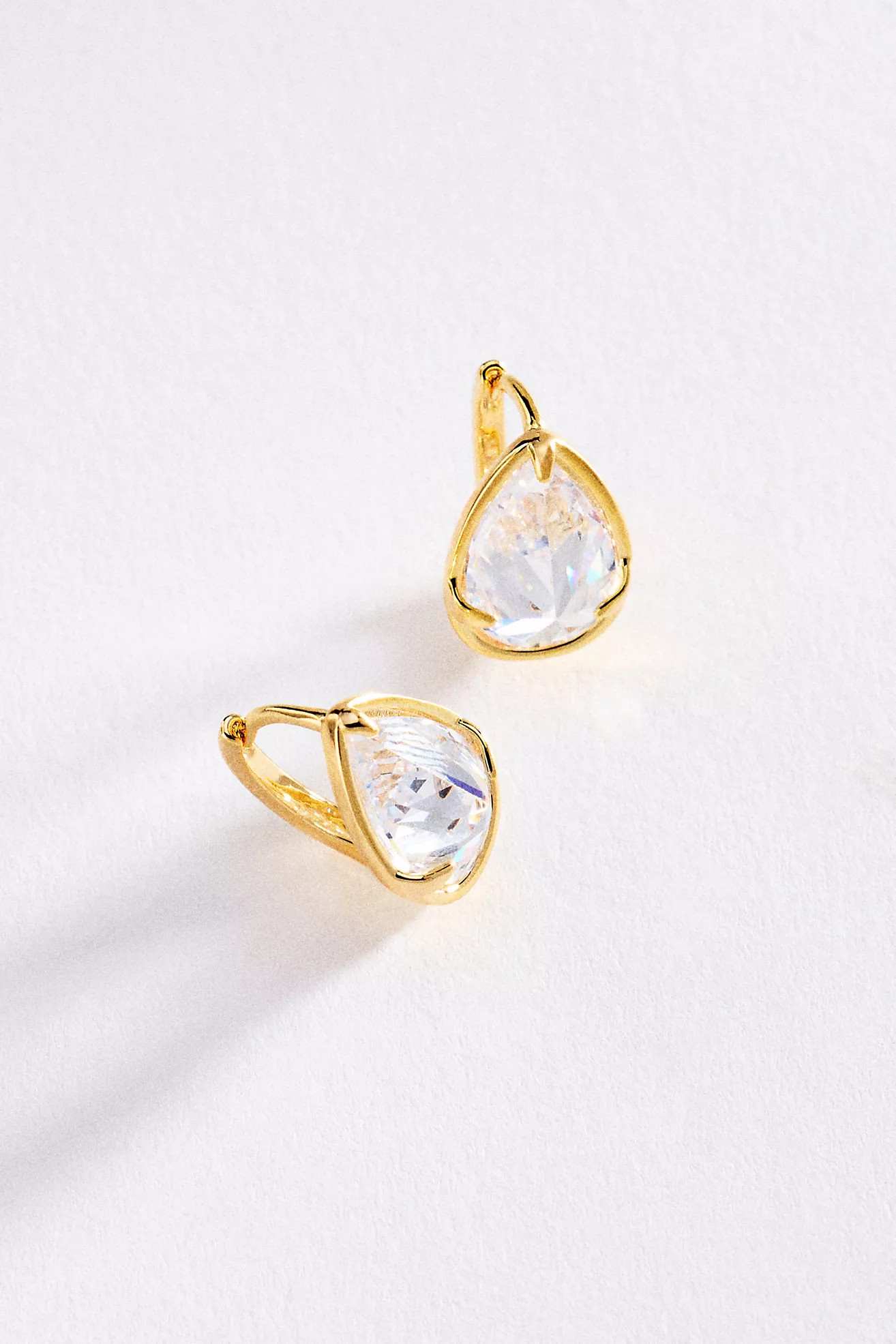 Pear-Cut Honey Crystal Hoop Earrings | Anthropologie (US)