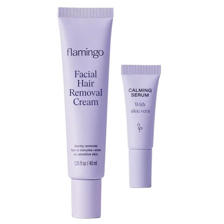 Flamingo Women's Facial Hair Removal Cream with Calming Serum, 1.35 fl oz Tube | Walmart (US)