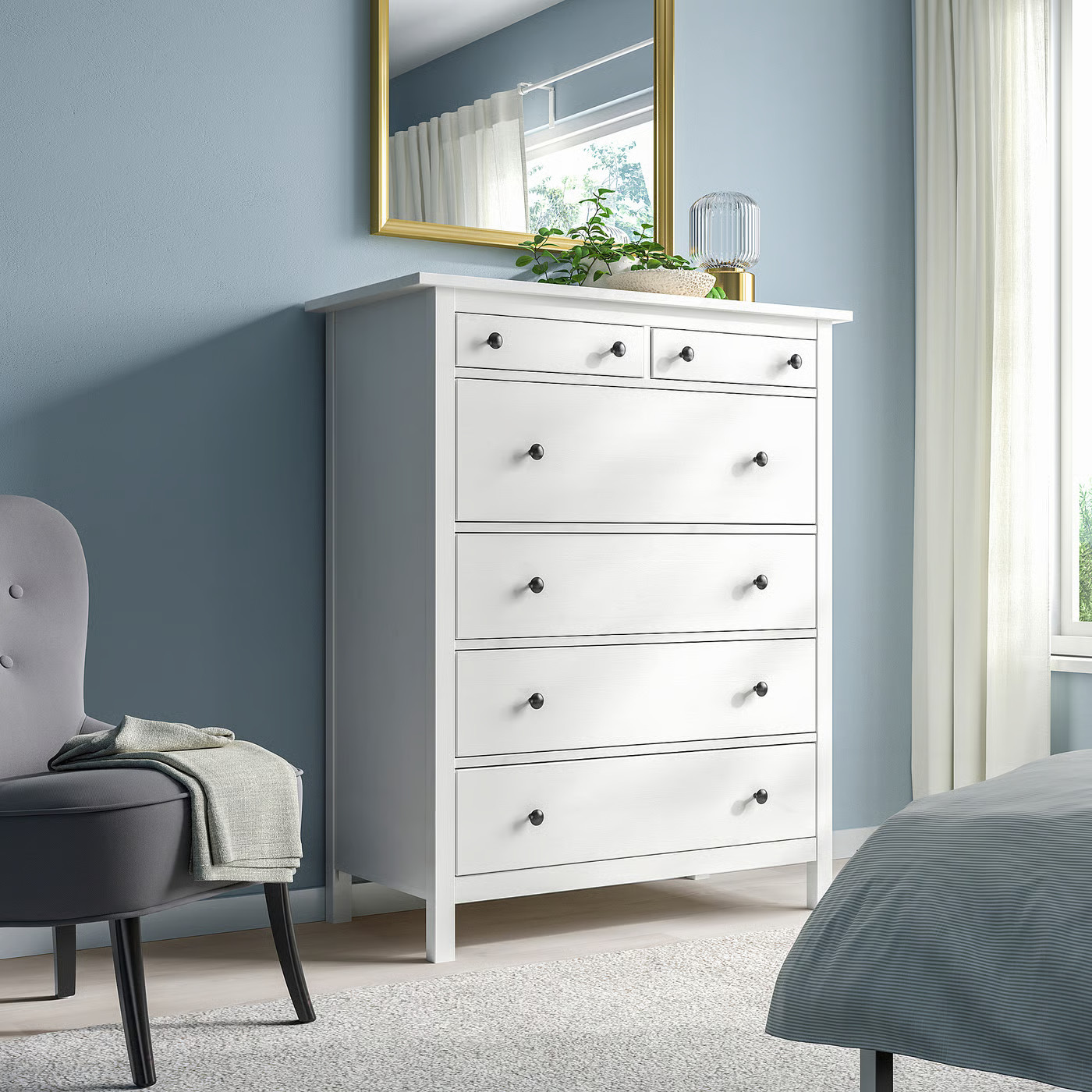 IKEA HEMNES 6-drawer dresser, white stain, 42 1/2x51 5/8 | IKEA US