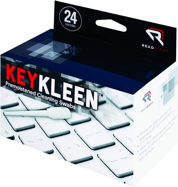 Read Right KeyKleen Keyboard Cleaner Swabs, 24 Swabs per Box (RR1243) | Amazon (US)