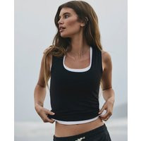 Vuori Halo Essential Scoop Tank Top | Solid Black | Medium | Vuori Clothing (US & Canada)