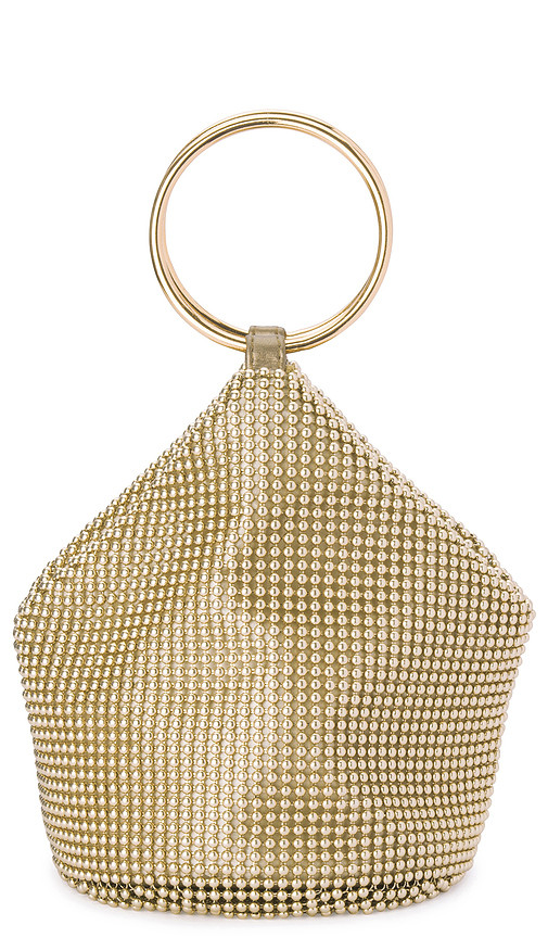 Bianca Ball Mesh Handle Bag in Gold | Revolve Clothing (Global)