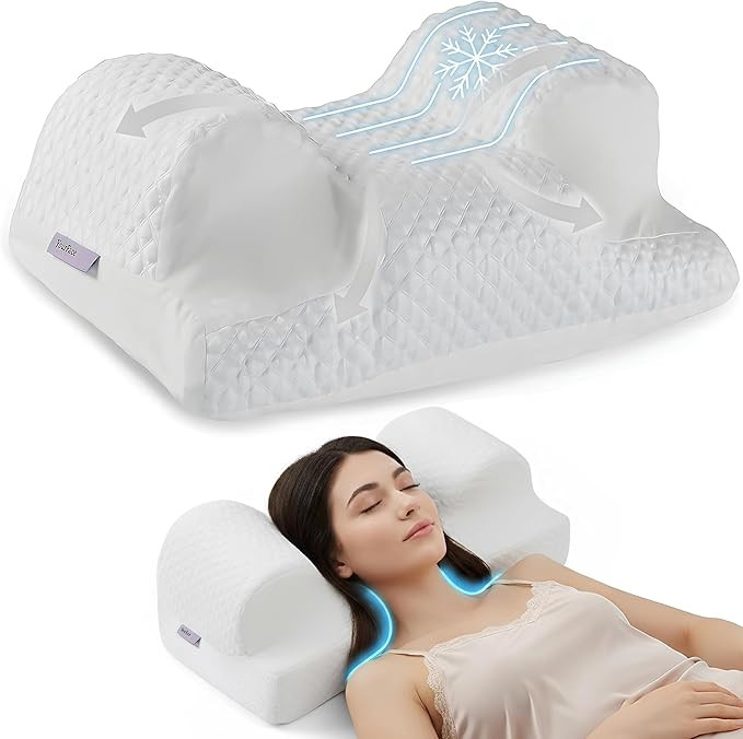 YourFacePillow- Back Sleeper Beauty Pillow, Cervical Neck Pillow, Patented Contour Memory Foam Pi... | Amazon (US)