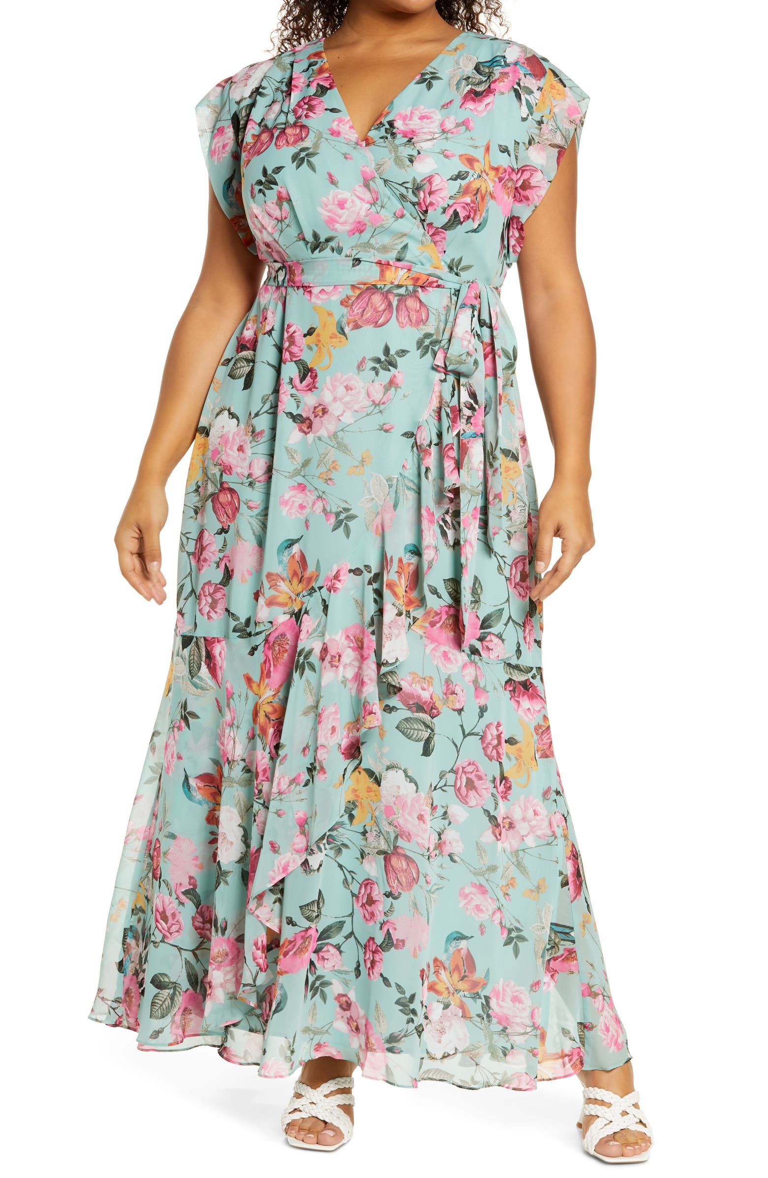 Floral Faux Wrap Dress | Nordstrom