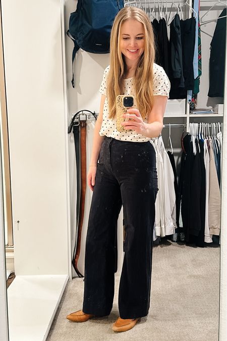 Loving some wider leg pants - I snagged these on thredup and paired it with this top I also bought on thredup in 2018 😅

