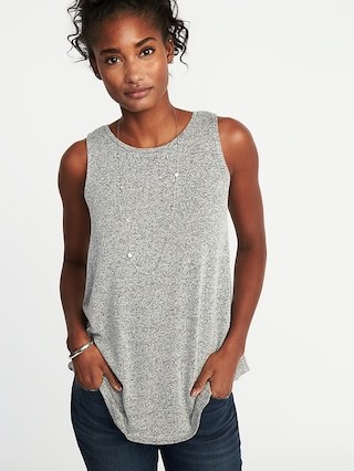 Luxe Soft-Spun High-Neck Swing Tank for Women | Old Navy US