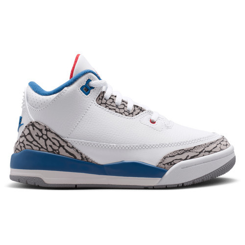 Jordan Boys Retro 3 - Preschool Basketball Shoes - White / Red / Gray | Champs Sports